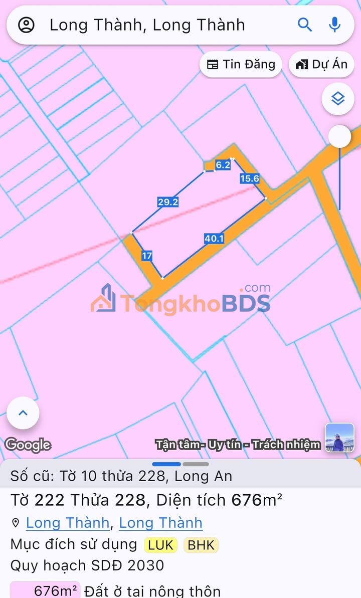 Đất nền 99m² Long Thành, Long An - Sổ riêng, giá 2.4 tỷ, đón đầu sân bay