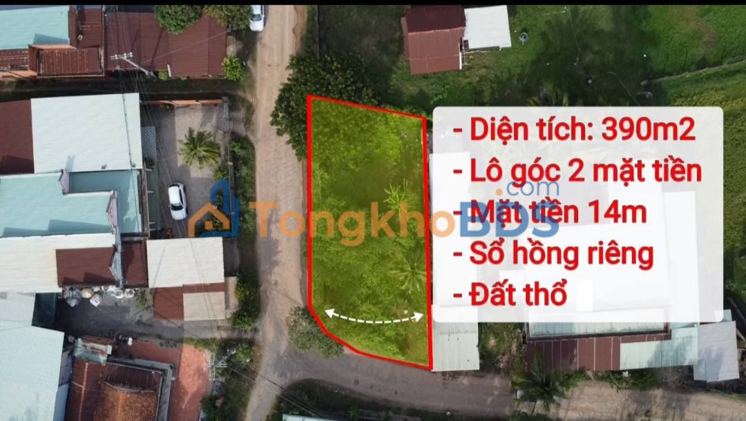 Đất Nền Đức Hòa 390m² - Sổ Hồng Riêng, Giá Tốt 2.6 Tỷ