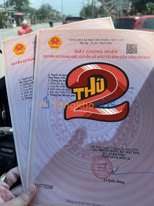 Đất nền 132m² Thôn Trung Tâm, Thạch Hà - Sổ đỏ sẵn, gần KCN VSIP