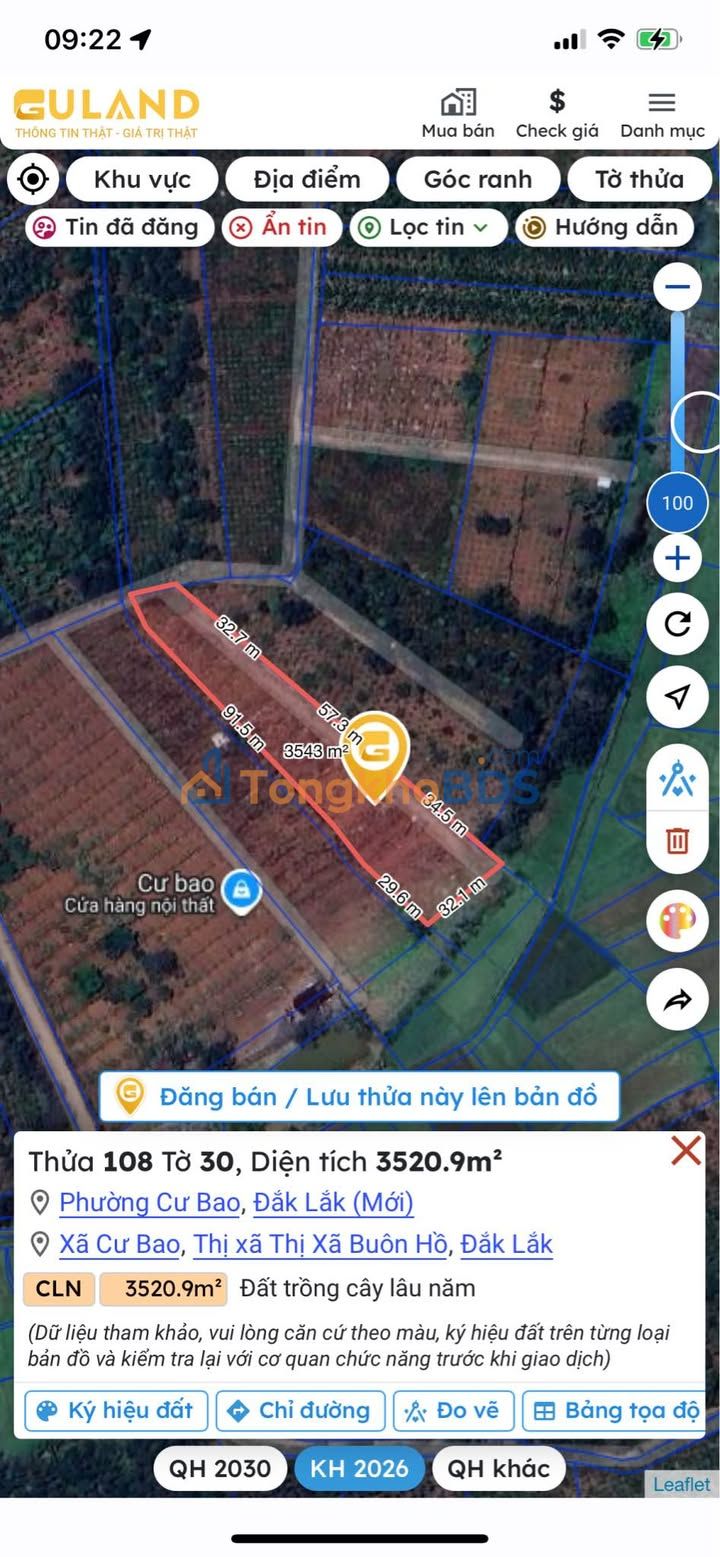 Đất Vườn Buôn Hồ 7500m² - 150 Sầu Riêng, 800 Cafe - 36.7 Tỷ