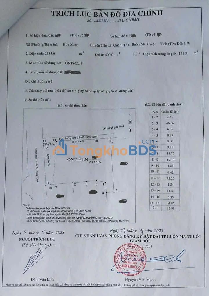 Đất Nền 400m² Xã Hòa Xuân Nam, Phú Yên - Sổ Đỏ Rõ Ràng