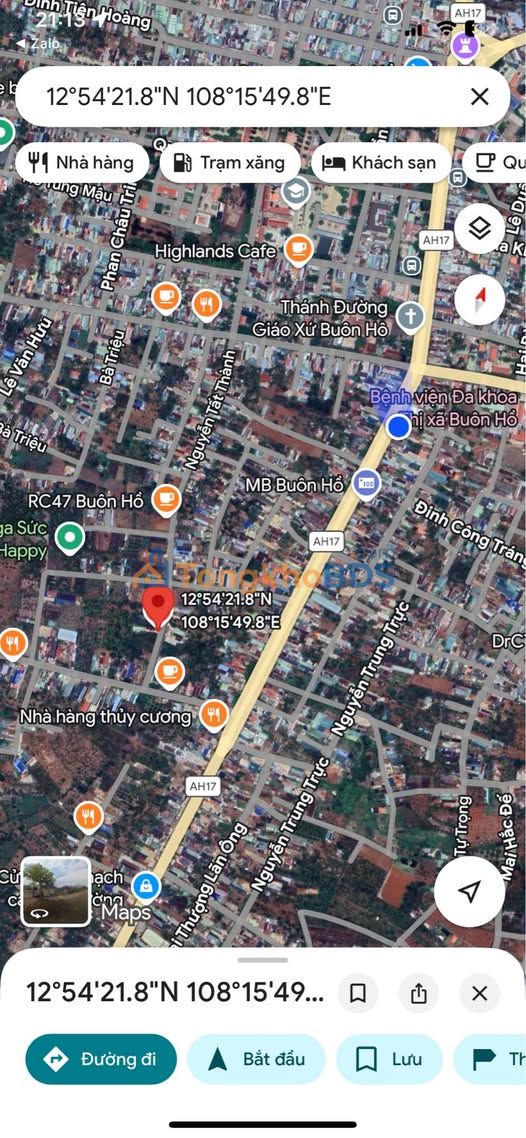 Đất nền Buôn Hồ Đắk Lắk 294m² Hướng Đông - Kinh doanh sầm uất, 7.9 tỷ