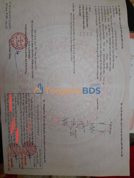 Đất nền Mặt Tỉnh lộ 293, Bắc Giang - 184m² - Giá 4 tỷ