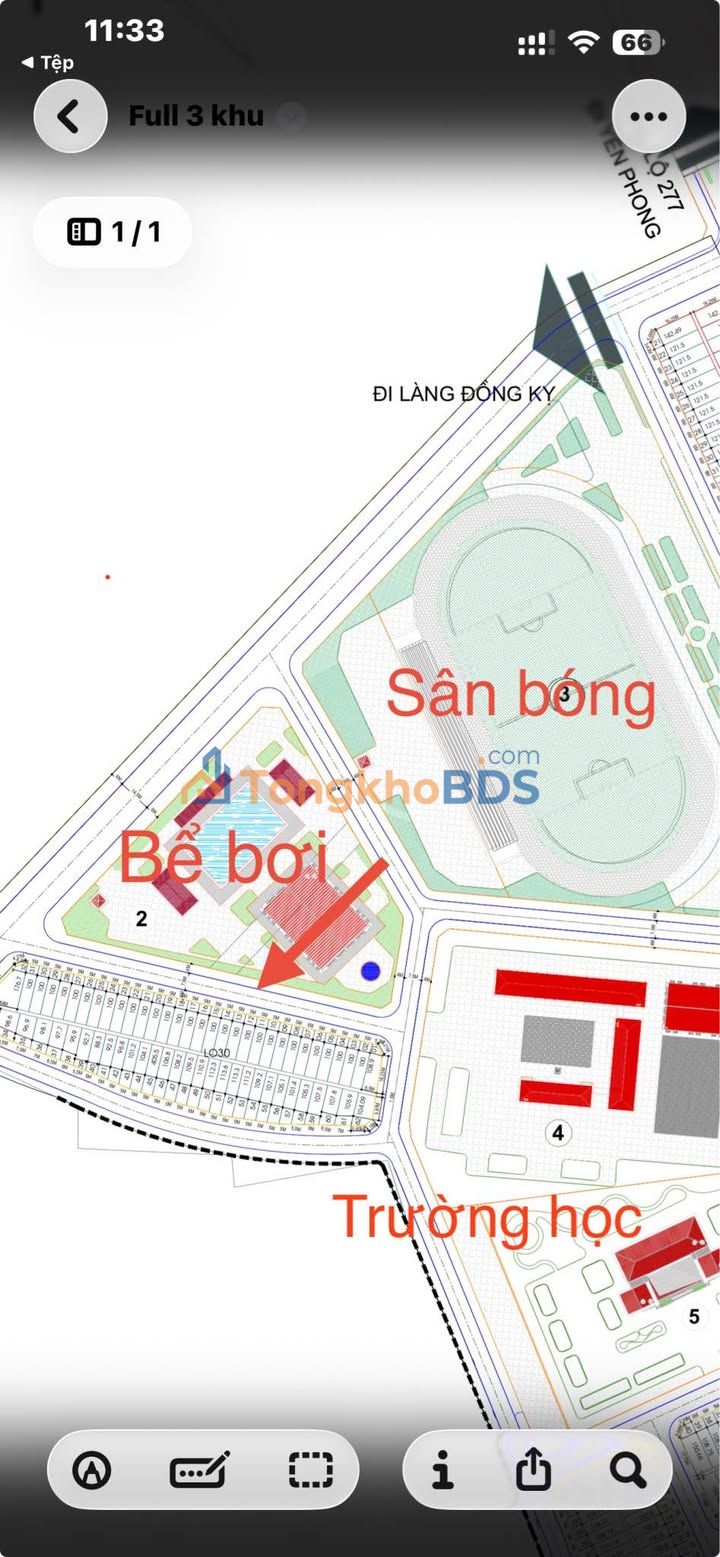 Đất nền KDT Vườn Sen Garden Từ Sơn - 100m² Sổ sẵn, view đẹp, giá chỉ 5 tỷ