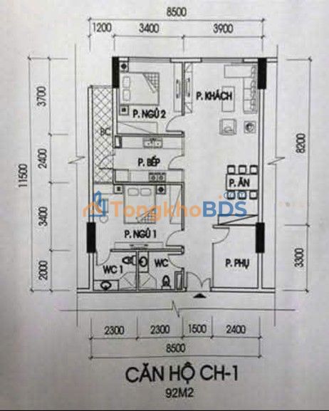 Chung cư Ciputra IA20 92.1m² (2PN) giá 7.4 tỷ - View Sông Hồng