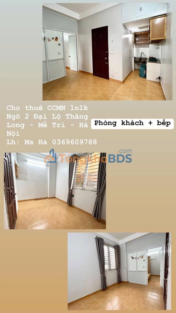 Căn hộ 1 ngủ Mễ Trì, Đại lộ Thăng Long - Giá chỉ 4.5 triệu/tháng