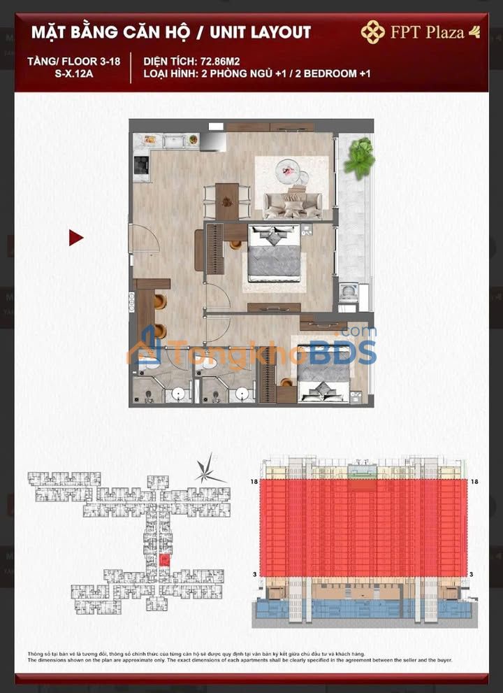 Bán Căn hộ FPT Plaza 4 Đà Nẵng 72m² - Tầng Cao Hướng Đông