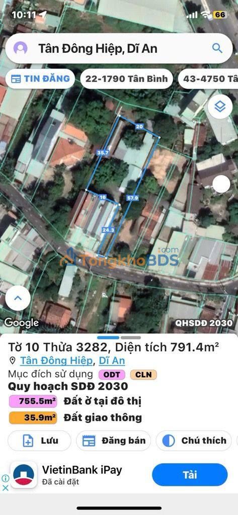 Đất Vàng Dĩ An - Mạch Thị Liễu 791m² - Sổ Hồng Riêng, Giá Tốt Đầu Tư