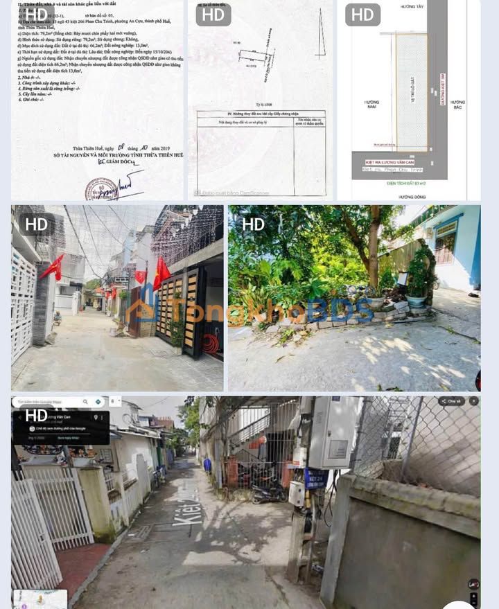 Đất 79m² kiệt ô tô Lương Văn Can, Huế - Sổ hồng chính chủ 2.3 tỷ