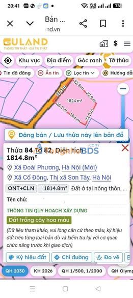 Bán Đất Nền 112.5m² Cổ Đông, Sơn Tây - Sổ Đỏ Chính Chủ, Giá Đầu Tư