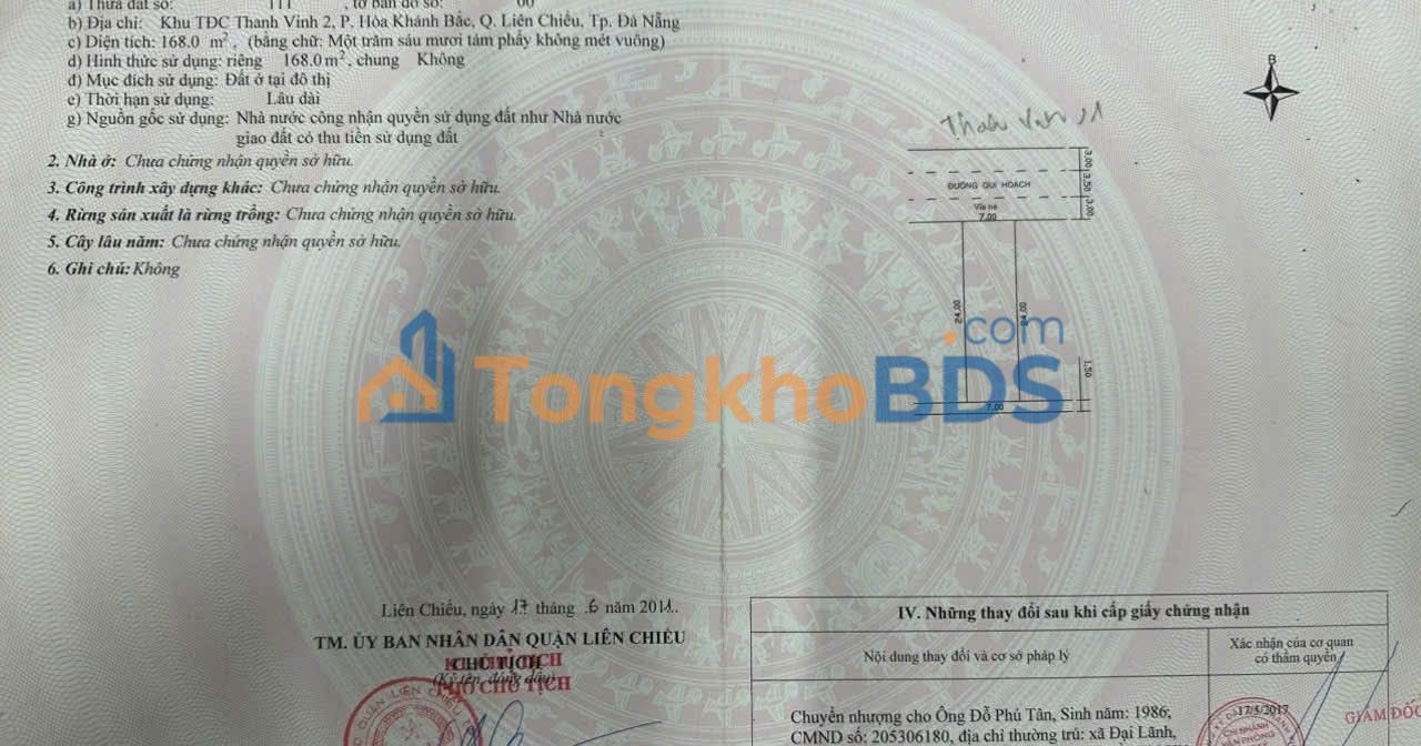 Dãy Trọ Âu Cơ, Liên Chiểu - 168m², Thu Nhập 15 Triệu/Tháng