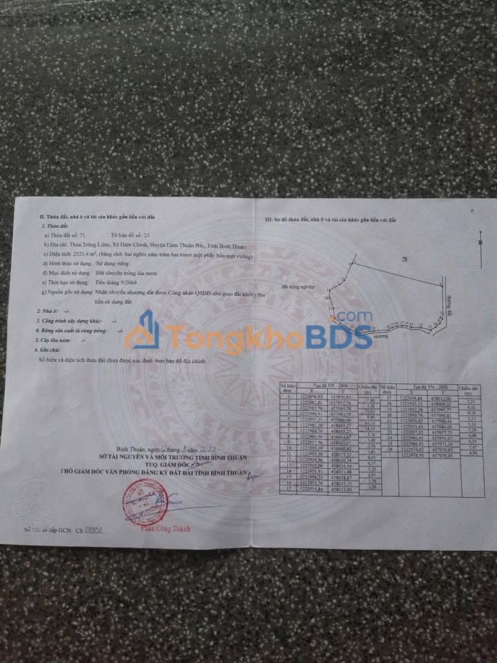 Bán Đất Nền 9000m² Hàm Thuận Bắc, Bình Thuận - 590 Triệu Sổ Đỏ