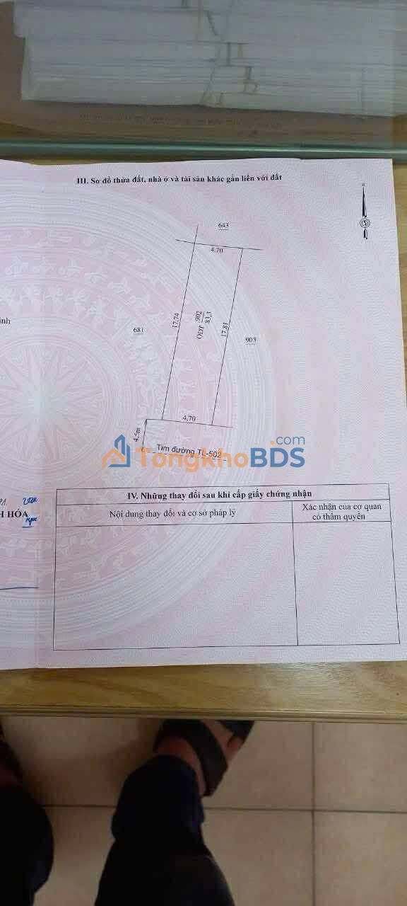 Bán đất mặt đường B9, Thiệu Trung, Thanh Hóa - 83.3m², 1.8 tỷ - Sổ đỏ chính chủ