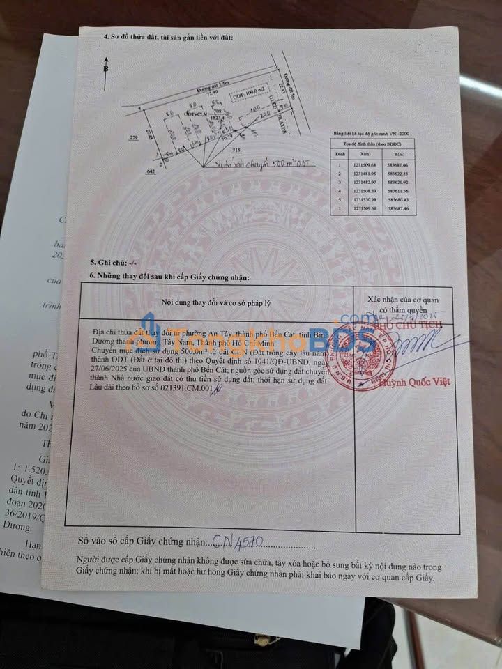 Đất Vàng Mặt Tiền KCN Rạch Bắp - Bến Cát 1584m² - 11.5 Tỷ