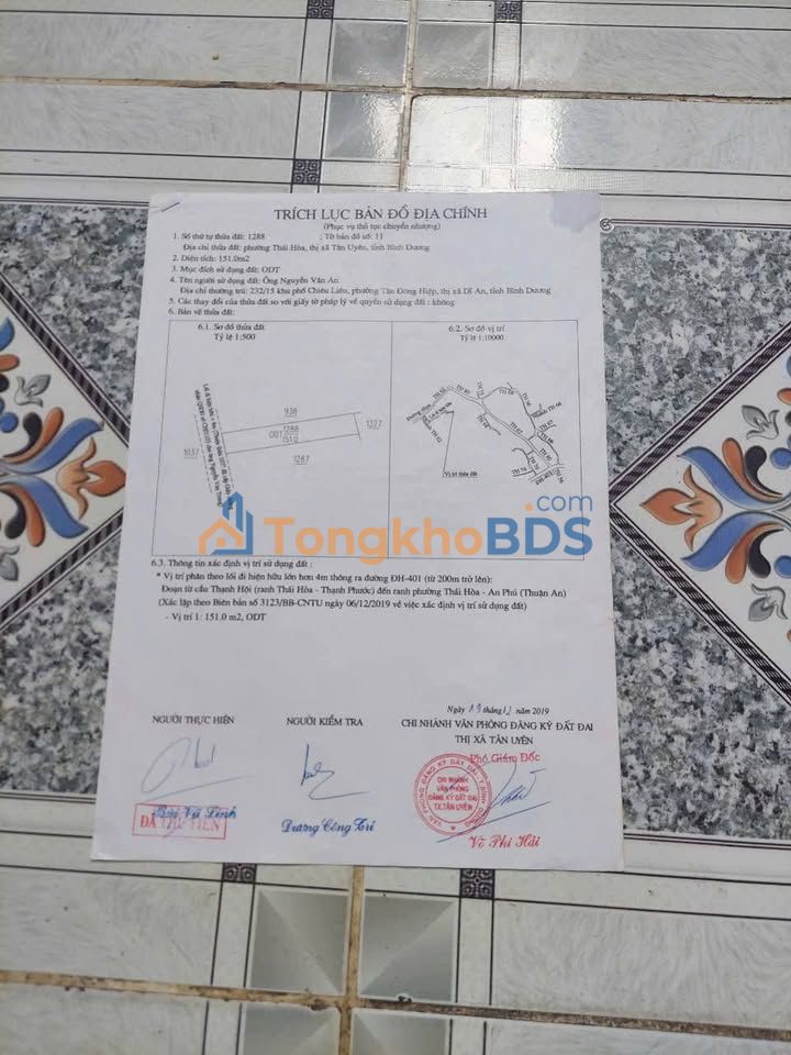 Đất Nền 150m² Thái Hòa, Tân Uyên - Sổ Đỏ Full Thổ Cư, Giá 1 Tỷ Tốt Nhất