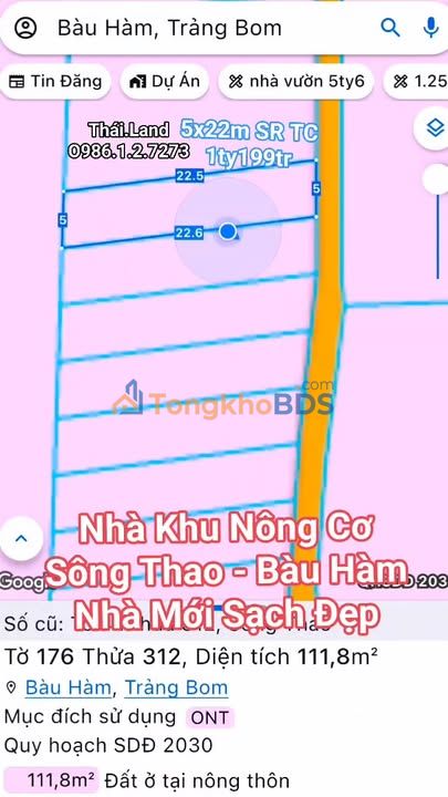 Đất nền Trảng Bom 110m² 1,199 tỷ - Sổ đỏ chính chủ