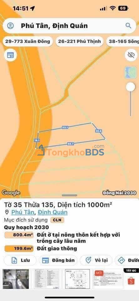 Đất Vườn Phú Tân Đồng Nai 3600m² - Sổ Đỏ Chính Chủ, Giá Tốt