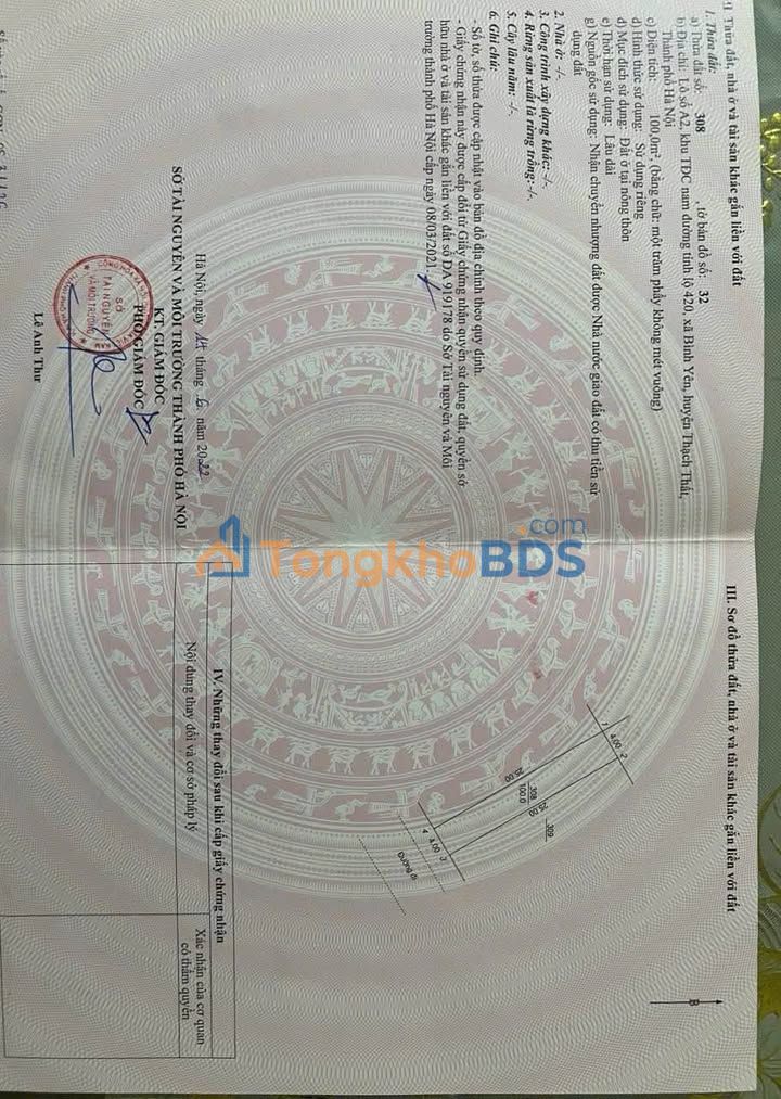 Bán đất tái định cư Hòa Lạc 100m² - Gần CNC Hoà Lạc, FPT - Đầu tư sinh lời