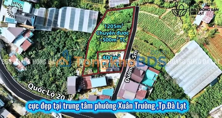 Đất Nền Đà Lạt 1603m² - 2 Sổ Riêng, Gần Quốc Lộ 20 - Giá Đầu Tư