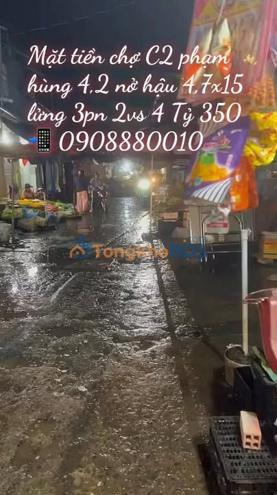 Nhà Mặt Tiền Chợ C2 Phạm Hùng, Q8 - Kinh Doanh Đa Ngành, 4.35 Tỷ