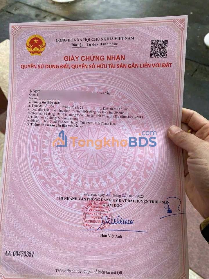 Bán Đất Nền Thôn 3, Xã Tân Ninh, Triệu Sơn - 117.5m² Thổ Cư, Giá Tốt