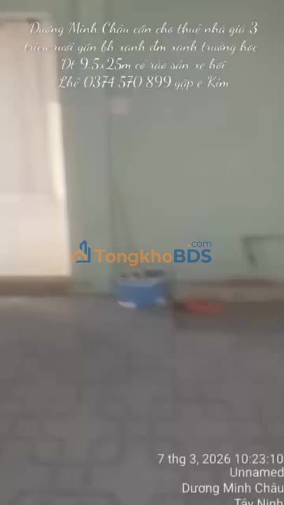 Nhà Cho Thuê 3.5 Triệu/Tháng Đường Dương Minh Châu, Tây Ninh