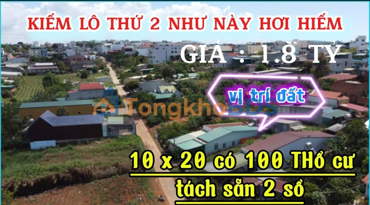 Đất Nền Tân Hà, Lâm Hà 200m² (2 Sổ Riêng) - Giá 1.8 Tỷ