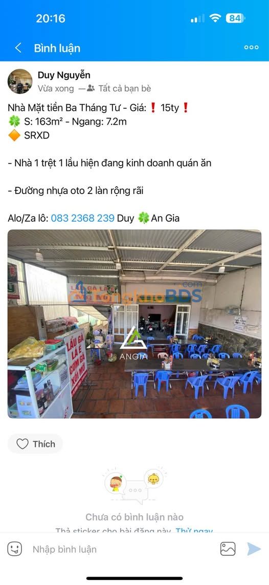 Nhà Mặt Tiền Ba Tháng Tư Đà Lạt 163m² - Kinh Doanh Sầm Uất 15 Tỷ