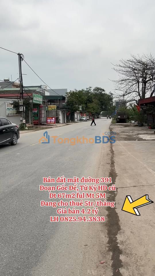 Nhà Mặt Tiền Kinh Doanh Đường 391, Tứ Kỳ, Hải Phòng - 67m² Giá 4.2 Tỷ