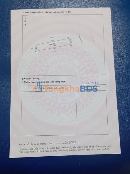 Bán Gấp Đất 134m² Mặt Tiền 5m Đường Nhựa Xã Tu Vũ - Sẵn Sổ