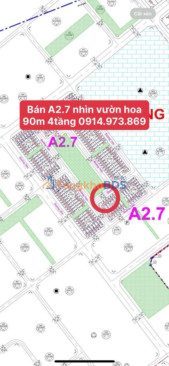Bán Gấp Liền Kề Thanh Hà 90m² - View Vườn Hoa Cực Đẹp, Giá Tốt