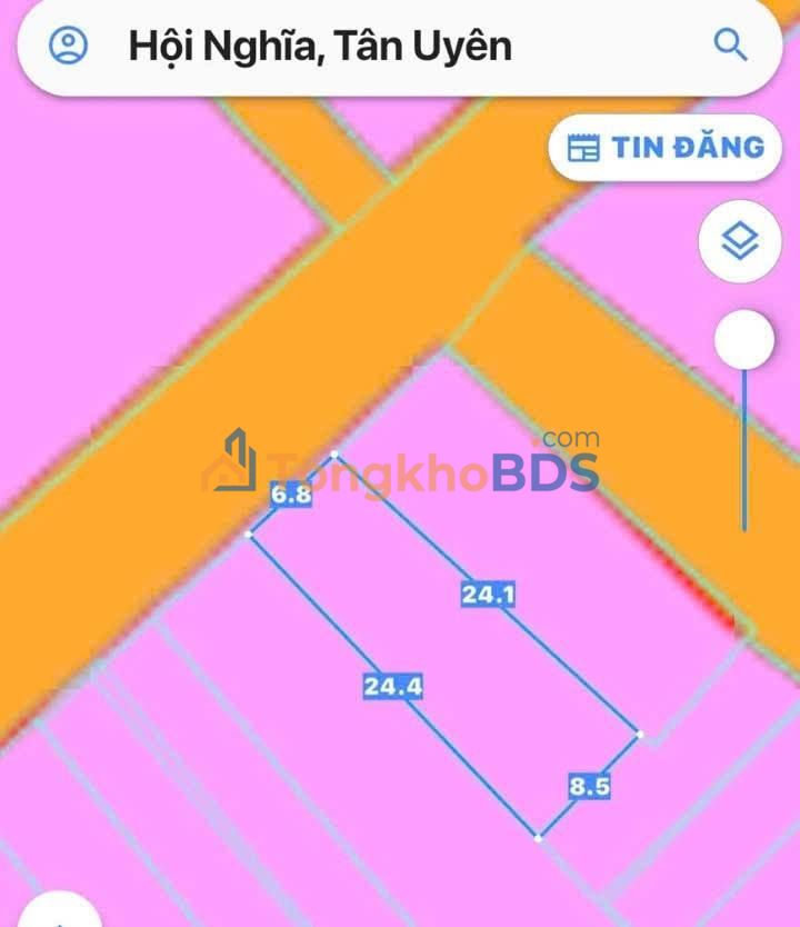 Nhà 198m² full thổ cư, mặt tiền đường lớn Tân Uyên - Giá 2 tỷ