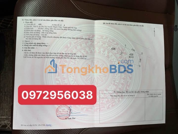 Đất Nền Tân Xã Thạch Thất - Lô Góc 63m² Full Thổ Cư, Giá Nhỉnh 3 Tỷ