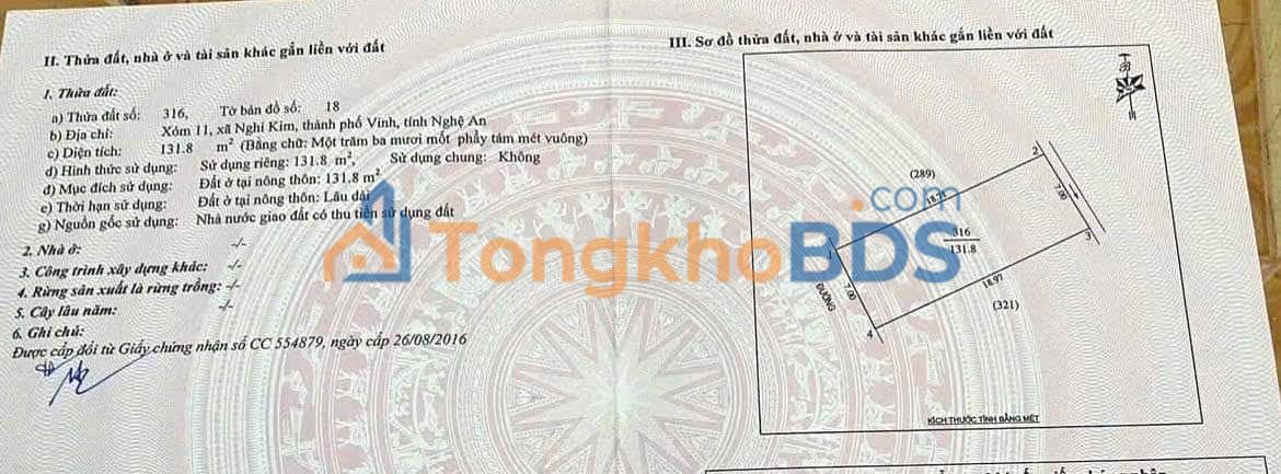 Đất Mặt Tiền Nhân Nghĩa - Vinh 131.8m² Giá 5.6 Tỷ - Kinh Doanh Đắc Lợi