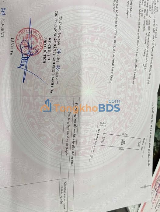 Đất nền MB 79 Quảng Phú 100m² - Sổ đỏ chính chủ, giá 1.x tỷ