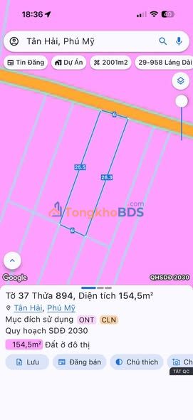 Đất Nền 154.5m² Phường Tân Hải, TP. Phú Mỹ - Đầu Tư Sinh Lời Vượt Trội