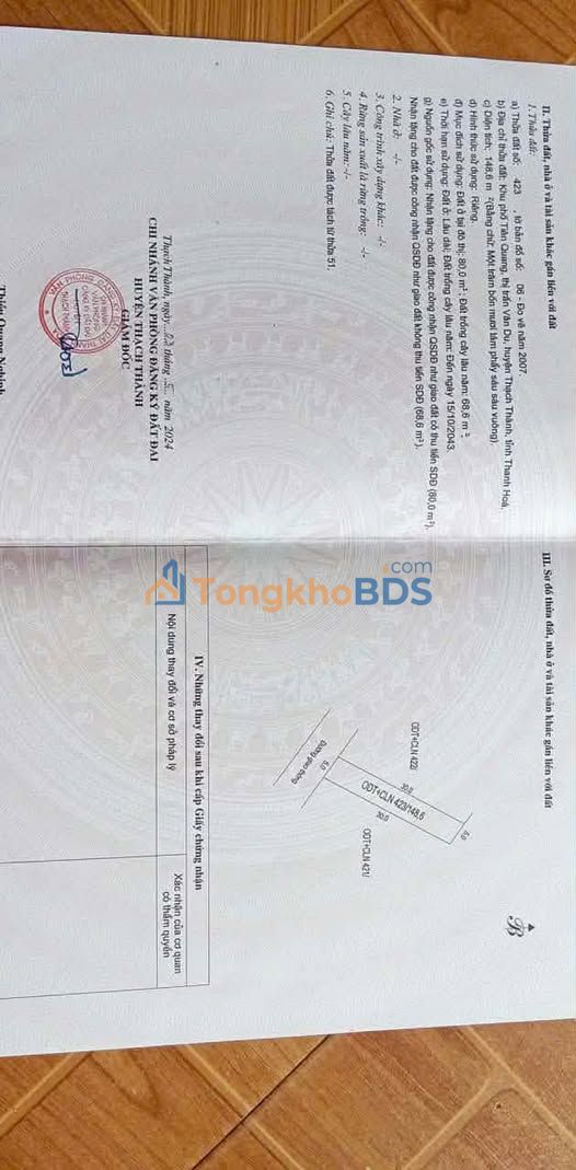 Đất nền Thạch Thành 150m² - Gần Chợ Cát, Trường THPT - Giá chỉ 3xx triệu