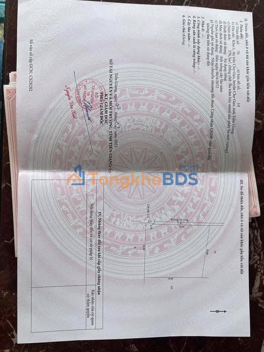 Bán đất 376m² Thị trấn Chợ Gạo, Tiền Giang - Chính chủ, giá 3.9 tỷ