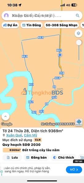 Đất Nền 10.000m² Xuân Quế, Cẩm Mỹ - View Suối, Gần Sân Bay Long Thành