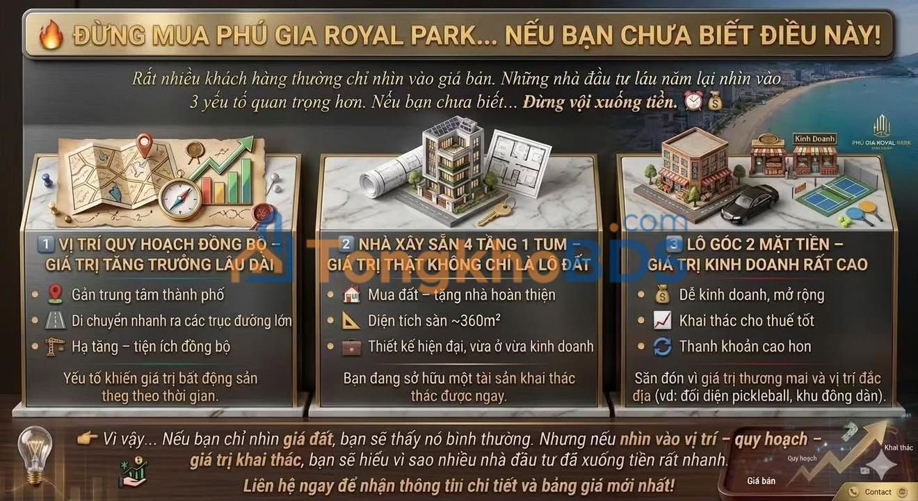 Shophouse Phú Gia Royal Park Quy Nhơn - Kinh doanh đắc lợi, sống tiện nghi
