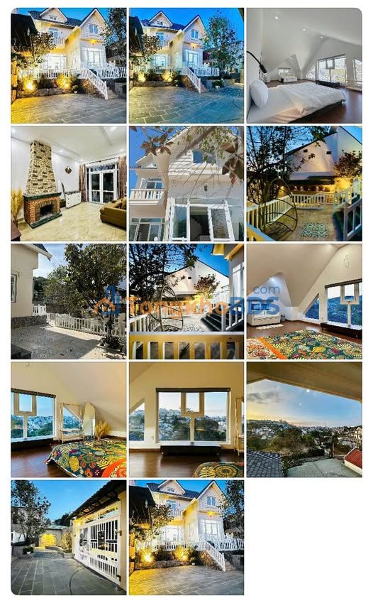 Cho thuê Villa Sân Vườn 400m² Đà Lạt - View Thành Phố, 6 PN - Kinh doanh/Nghỉ dưỡng