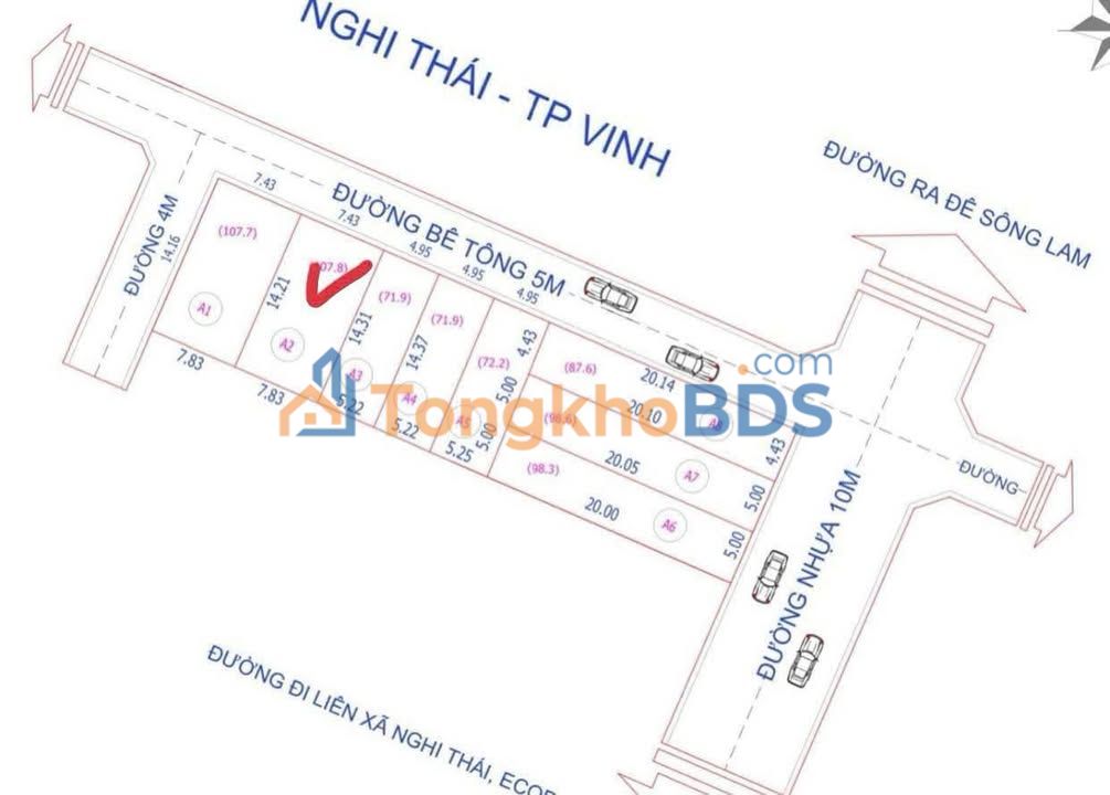 Đất Xóm Thái Bình, TP Vinh 108m² - Giá Mềm 690 Triệu
