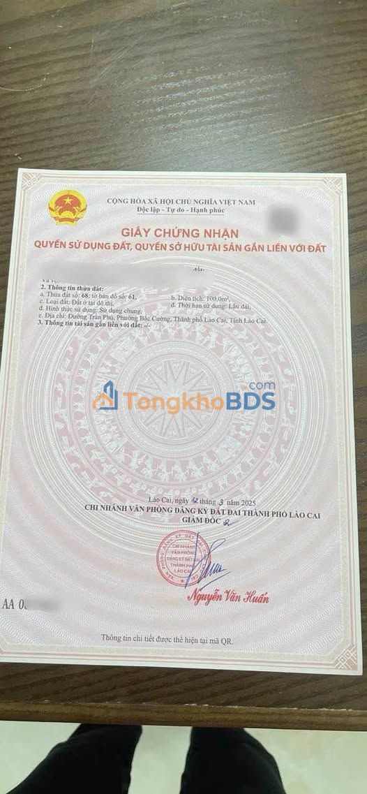 Đất Vàng Kinh Doanh Trần Phú Lào Cai 100m² - Tặng Kèm Nhà Cấp 4