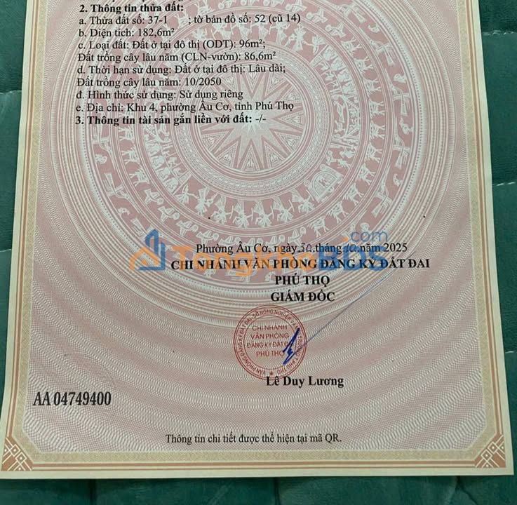 Đất Nền Mặt Tiền QL2, Việt Trì 182.6m² - Sổ Đỏ Vuông Vắn, Kinh Doanh Đỉnh Cao