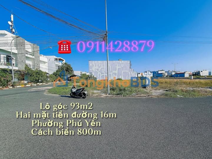 Bán Đất Lô Góc 93m² Phường Phú Đông, Tuy Hoà - Giá 2.x Tỷ
