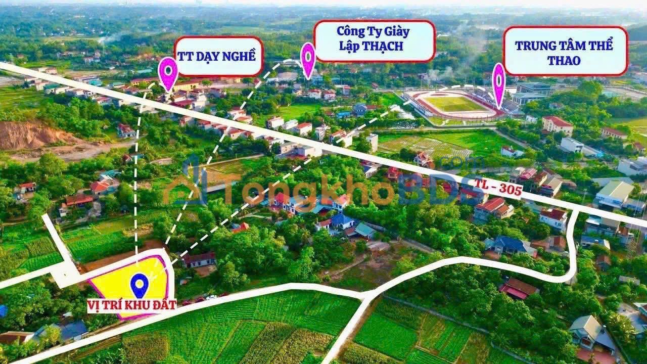 Bán đất Lập Thạch 131m² - Gần Tỉnh lộ 305, Giá chỉ 7xx-8xx triệu