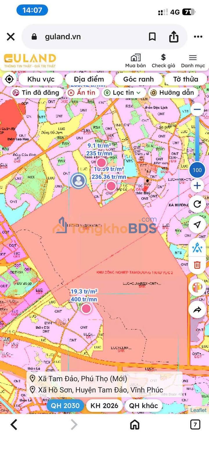 Đất Vàng 188m² Tam Dương, Vĩnh Phúc - Giá 1 Tỷ, Gần KCN, Sinh Lời Cao