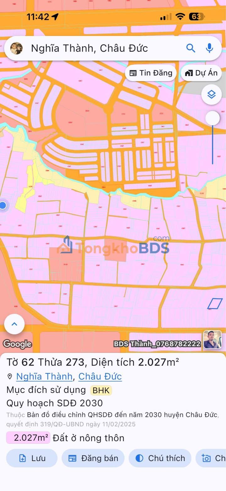 Đất Mặt Tiền KCN Sonadezi 1242m² - Đầu Tư Sinh Lời Hấp Dẫn