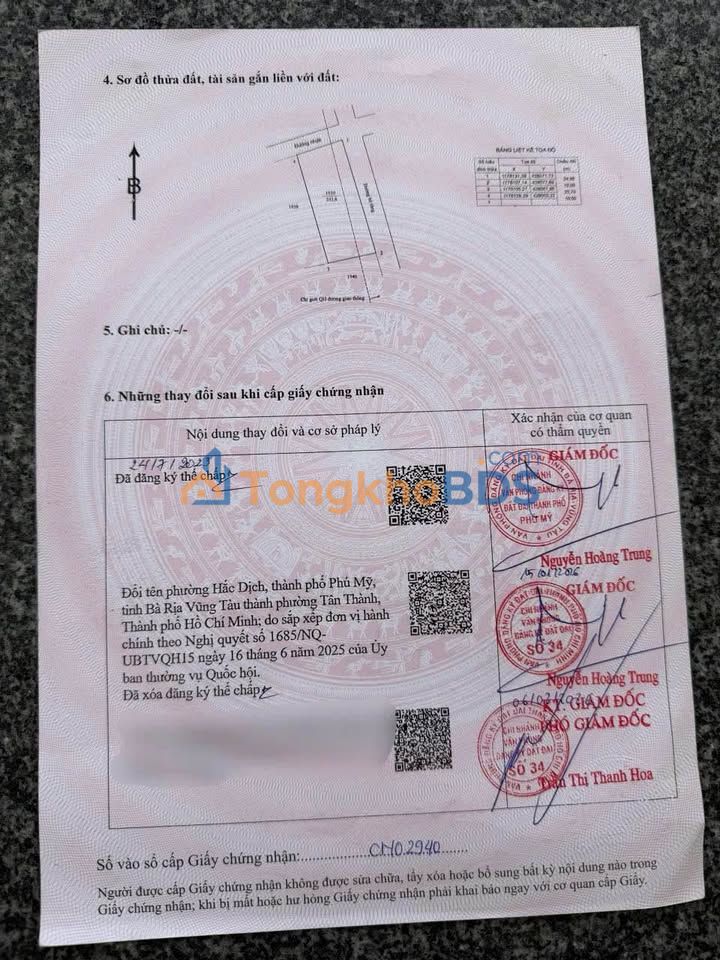 Bán Đất Lô Góc 124.6m² Mặt Tiền Đường Nhựa Lớn - Hắc Dịch, Phú Mỹ