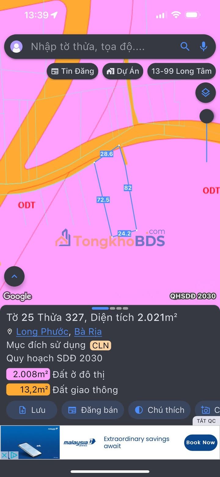 Bán Đất Vườn Nhãn 2088m² Mặt Tiền Đường Nhựa TP. Bà Rịa - Sổ Hồng Riêng